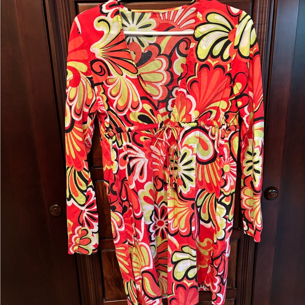 Vibrant Floral Long Sleeve Dress